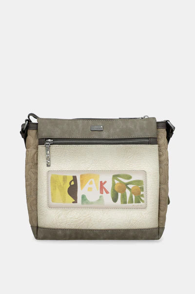 Borsa Tracolla Anekke Donna con Zip e Tracolla Regolabile Funzionale GRIGIO TU | Giò Fashion
