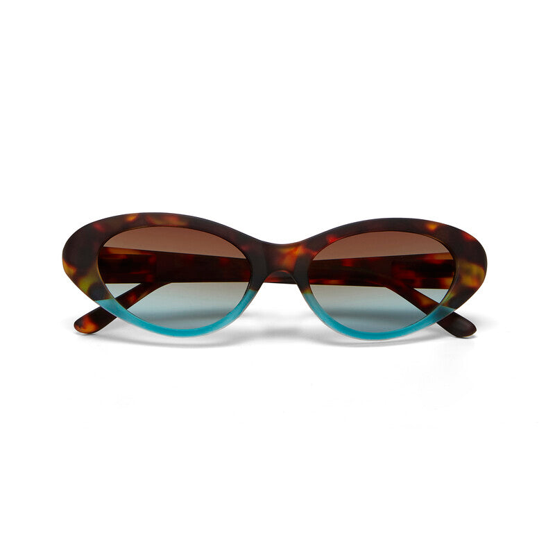 OKKIA Lina Occhiali da Sole Donna Small Cat Eye con Lenti Sfumate e Protezione UV400