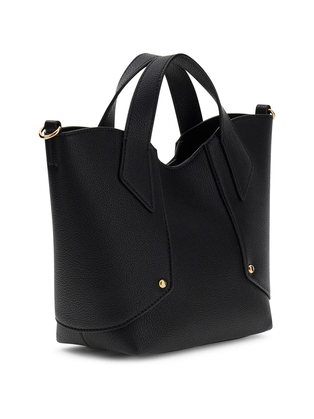 Borsa a mano Guess donna strutturata con doppi manici e logo Nero TU | Giò Fashion