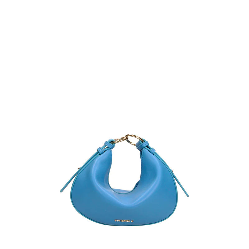 Borsa Vivienne D donna a mano design moderno con catena elegante Blu TU | Giò Fashion
