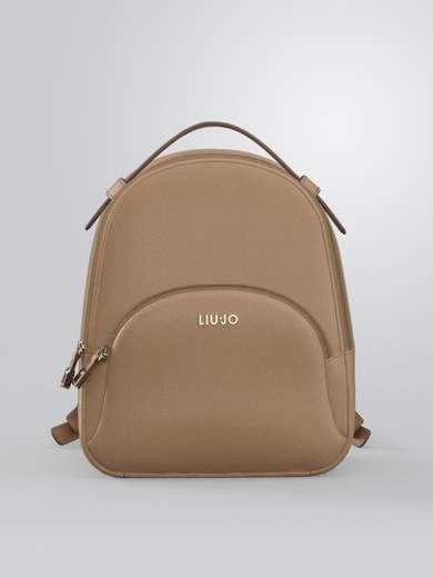 Zaino Liu Jo elegante con tasca frontale e chiusura zip CAMMELLO TU | Giò Fashion