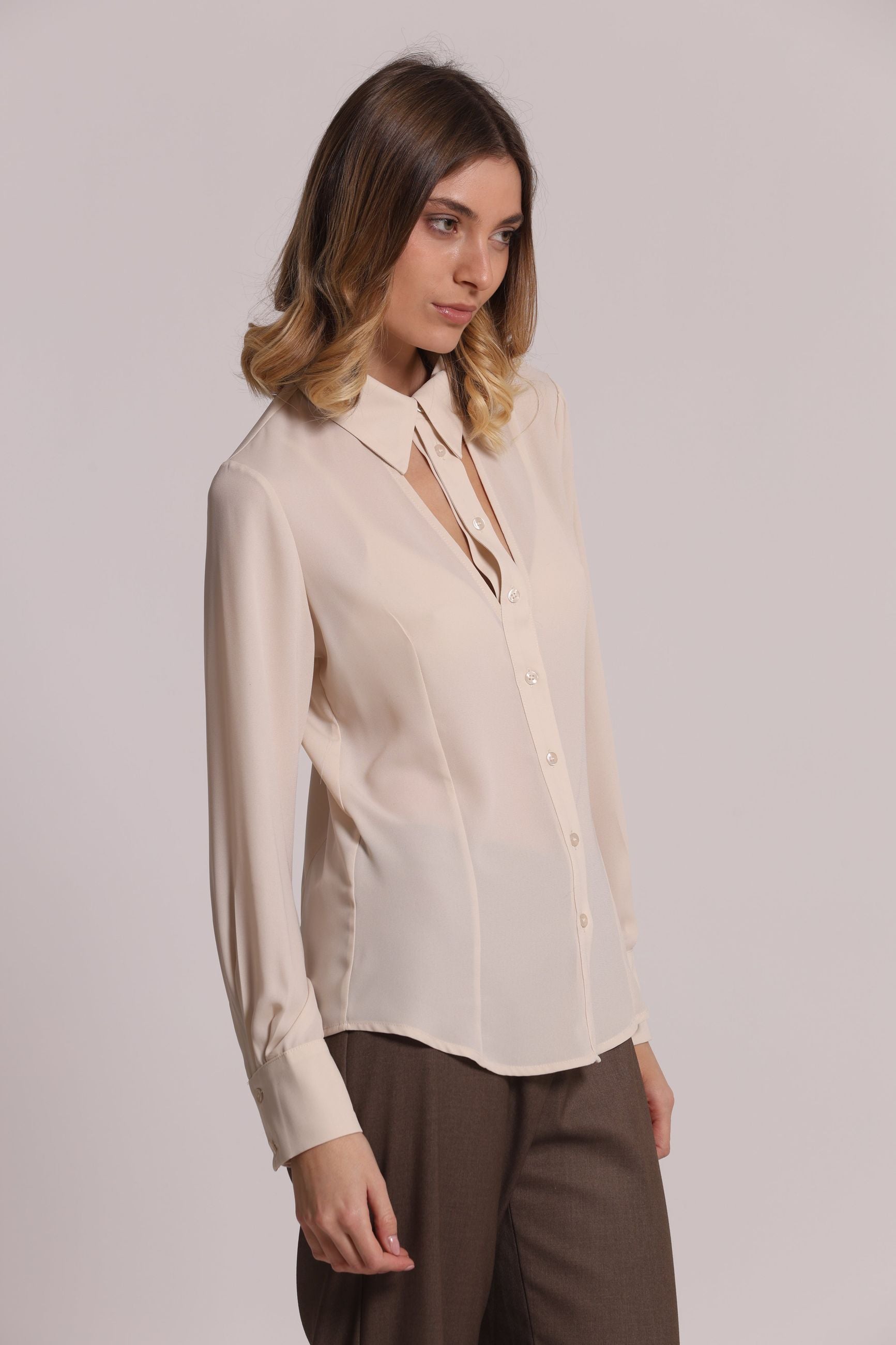 Camicia Donna Mimi Mua in Georgette con Cut Out