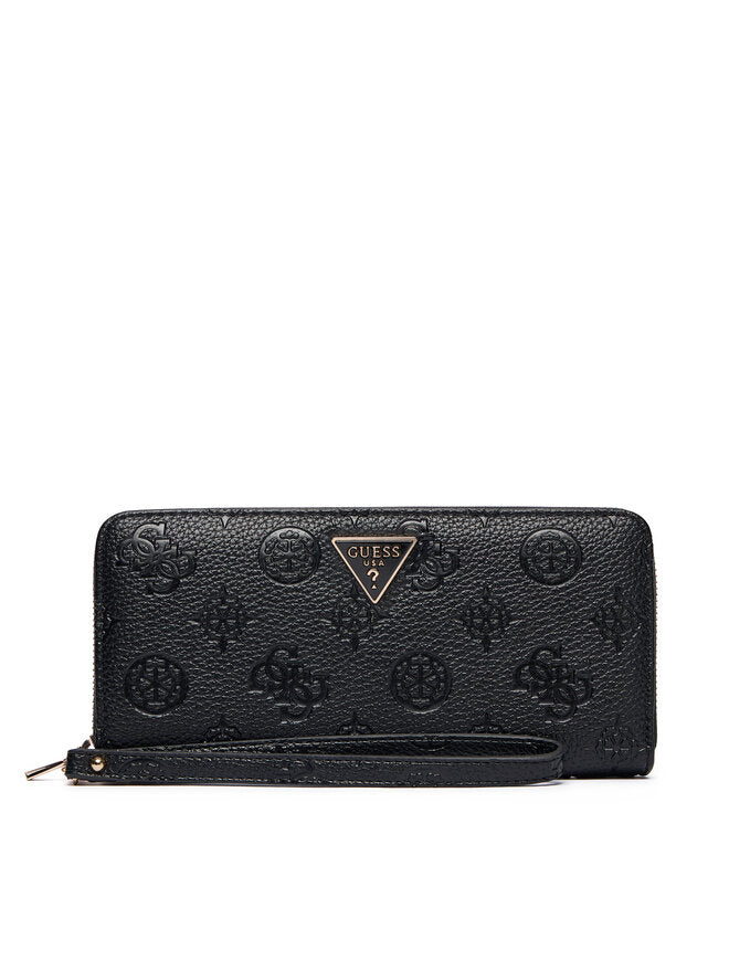 Guess portafoglio logo all over con cinturino da polso NERO TU | Giò Fashion