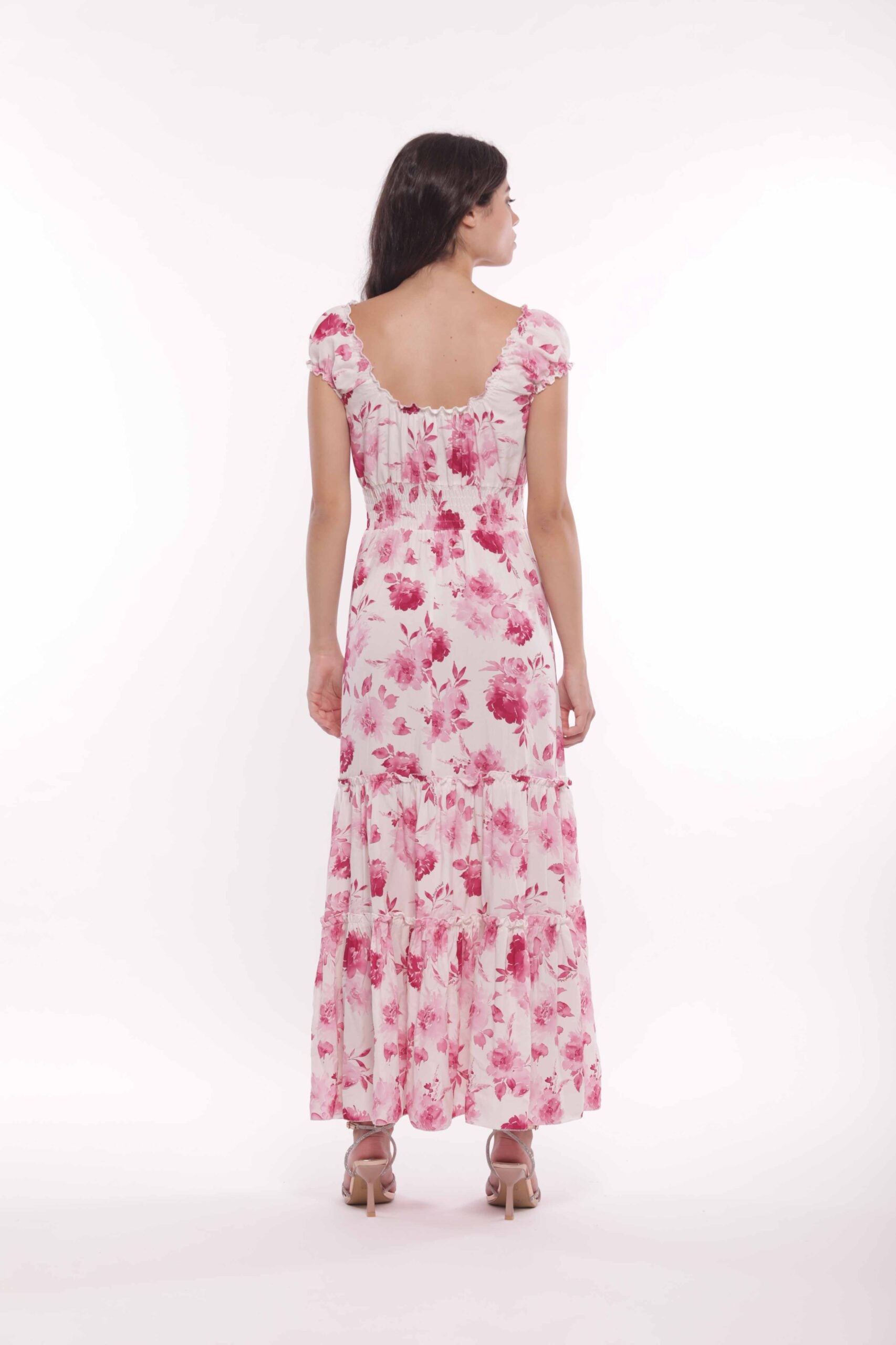 Mimi Muà JJAM-4402 – Abito Lungo Donna a Fantasia Floreale