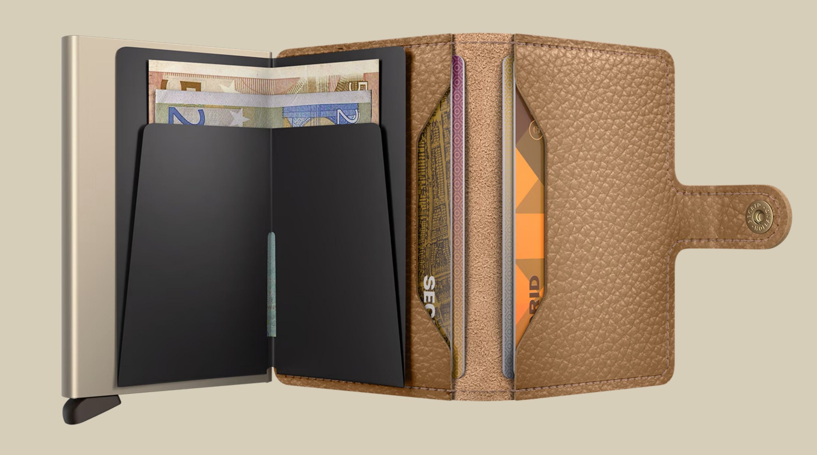 Secrid Miniwallet portafoglio compatto in pelle con protezione RFID