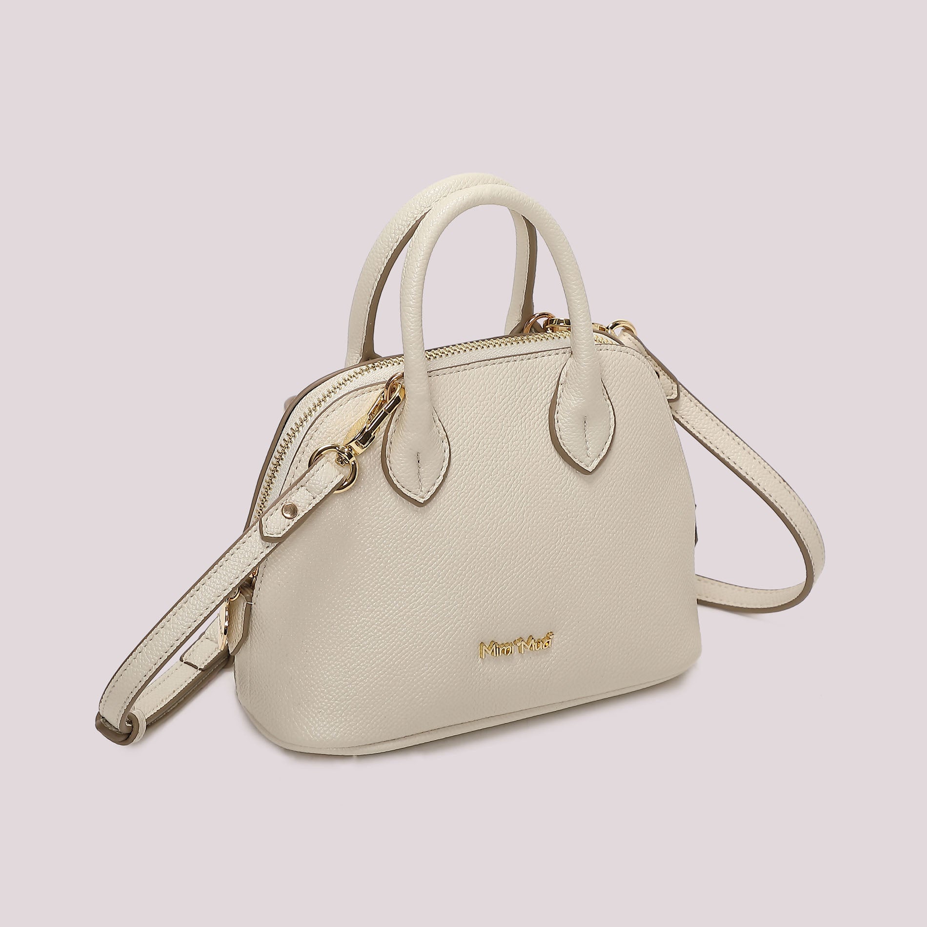 Borsa a mano donna Mimi Mua con tracolla rimovibile design elegante compatto PANNA TU | Giò Fashion