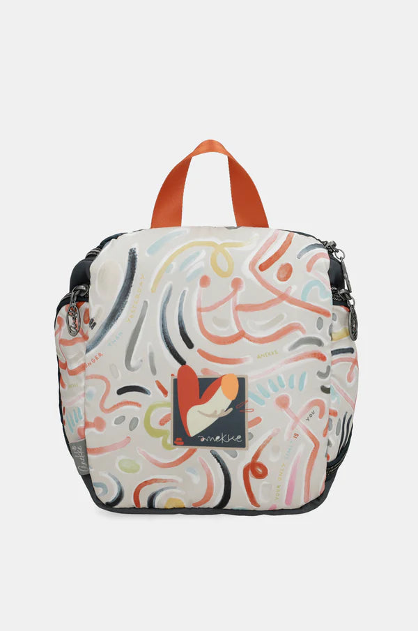 Beauty case da viaggio Anekke con manico superiore e tasche con zip BLU TU | Giò Fashion