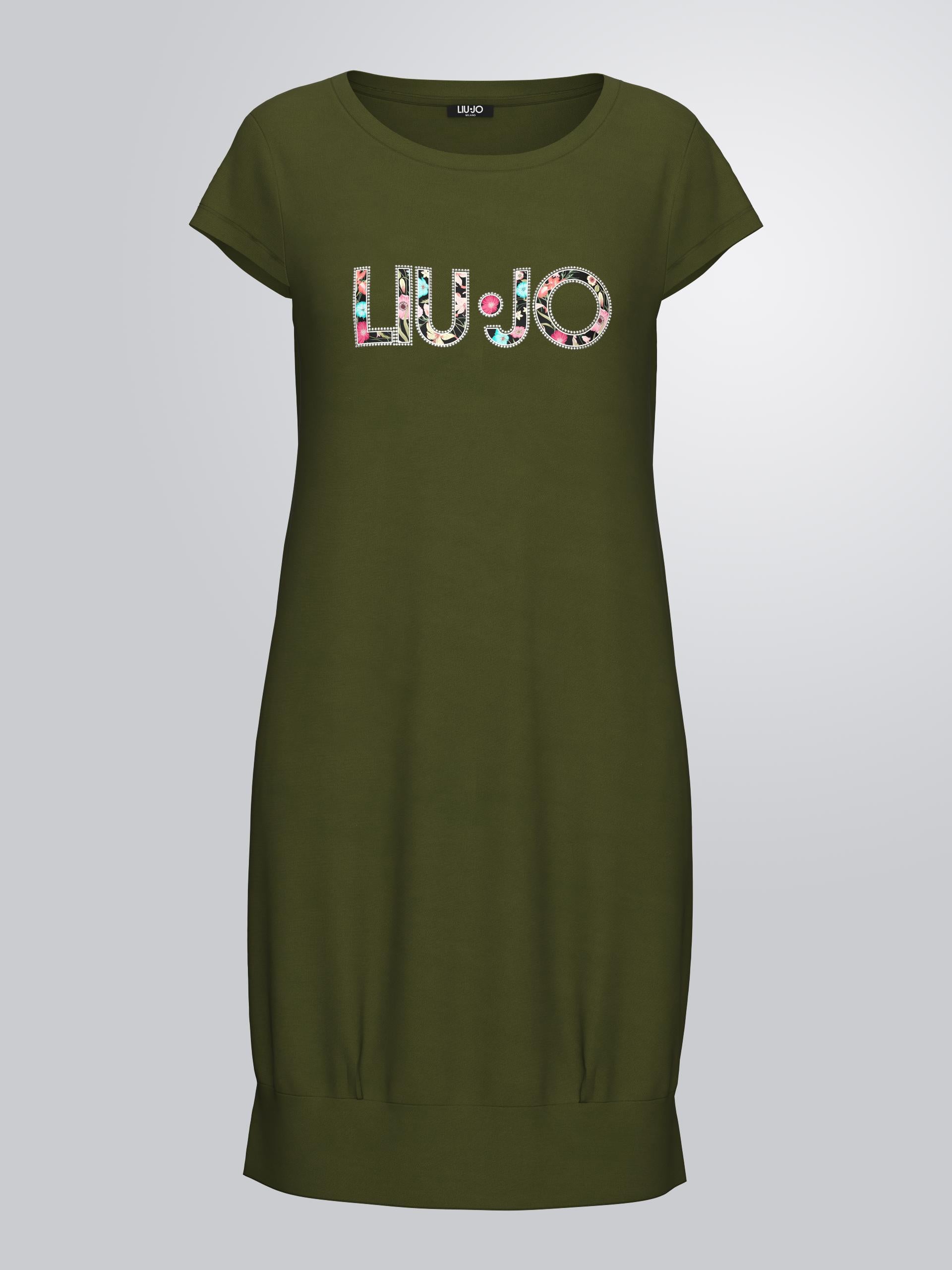 Abito Liu Jo donna corto con logo decorativo frontale