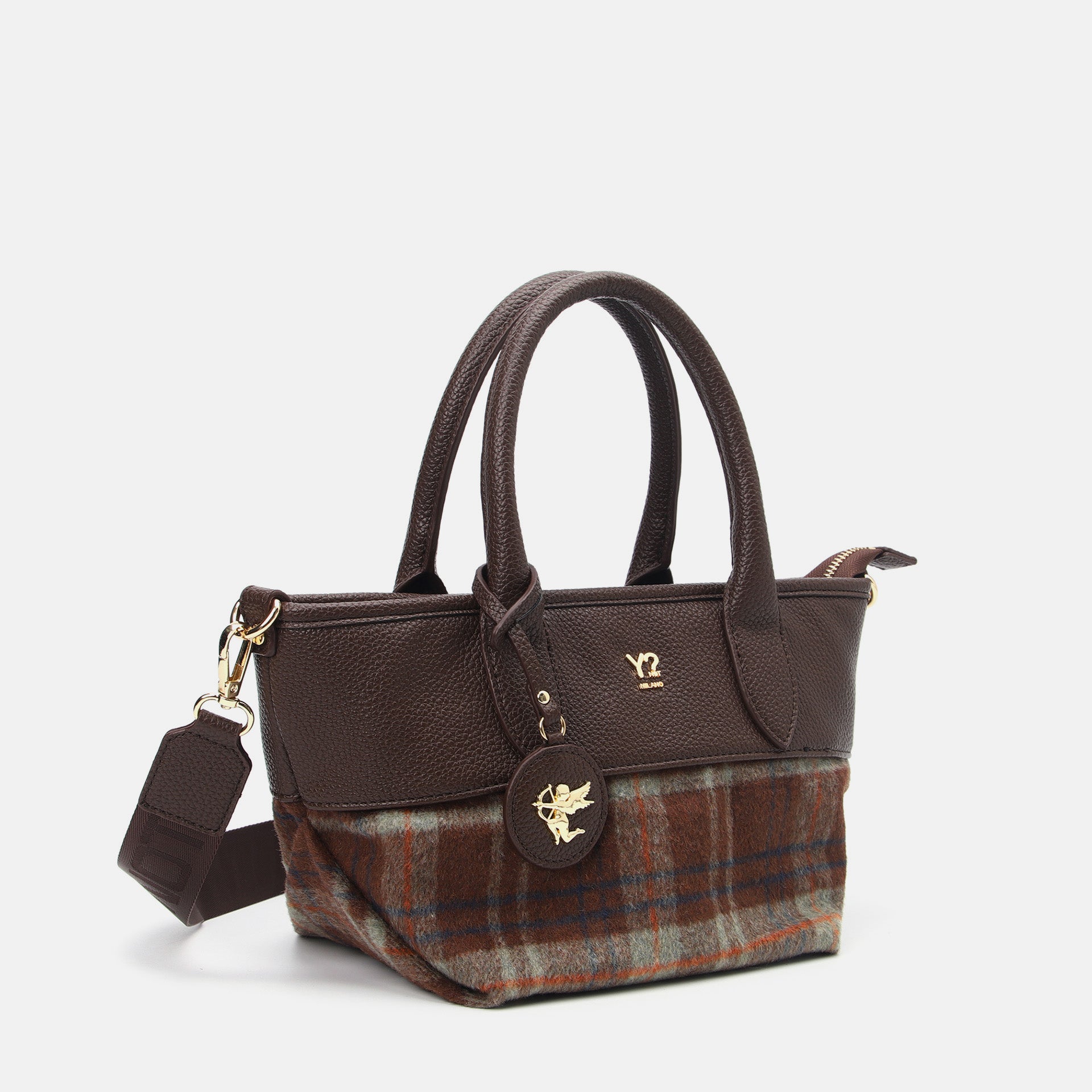 Ynot? Start Borsa Tote Donna con Dettaglio in Eco Pelliccia