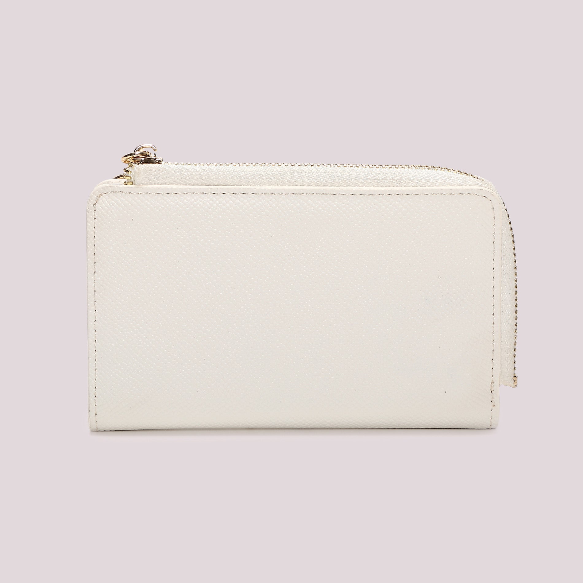 Portafoglio donna Mimi Mua con zip compatto e design elegante minimal Bianco TU | Giò Fashion
