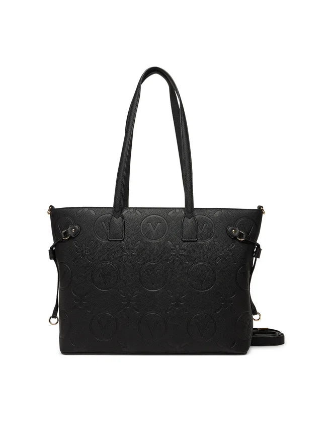 Valentino shopper Samba grande con logo in rilievo Nero TU | Giò Fashion