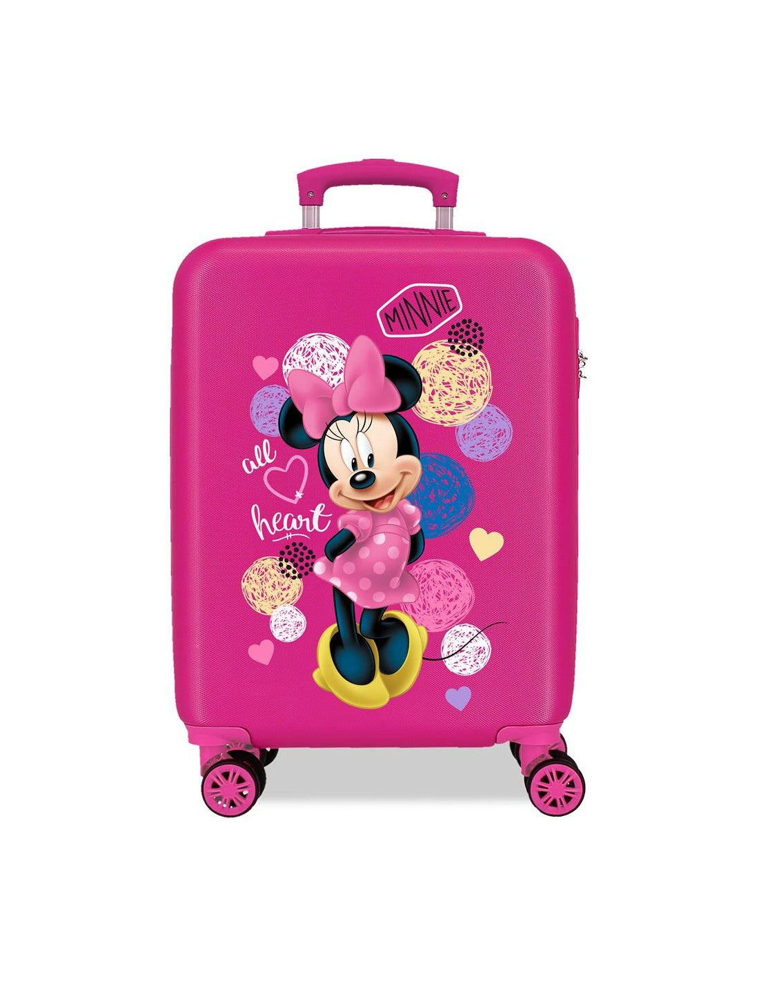 Disney Minnie Mouse Trolley Cabina Bambina 55 cm Valigia Rigida in ABS 34 Litri