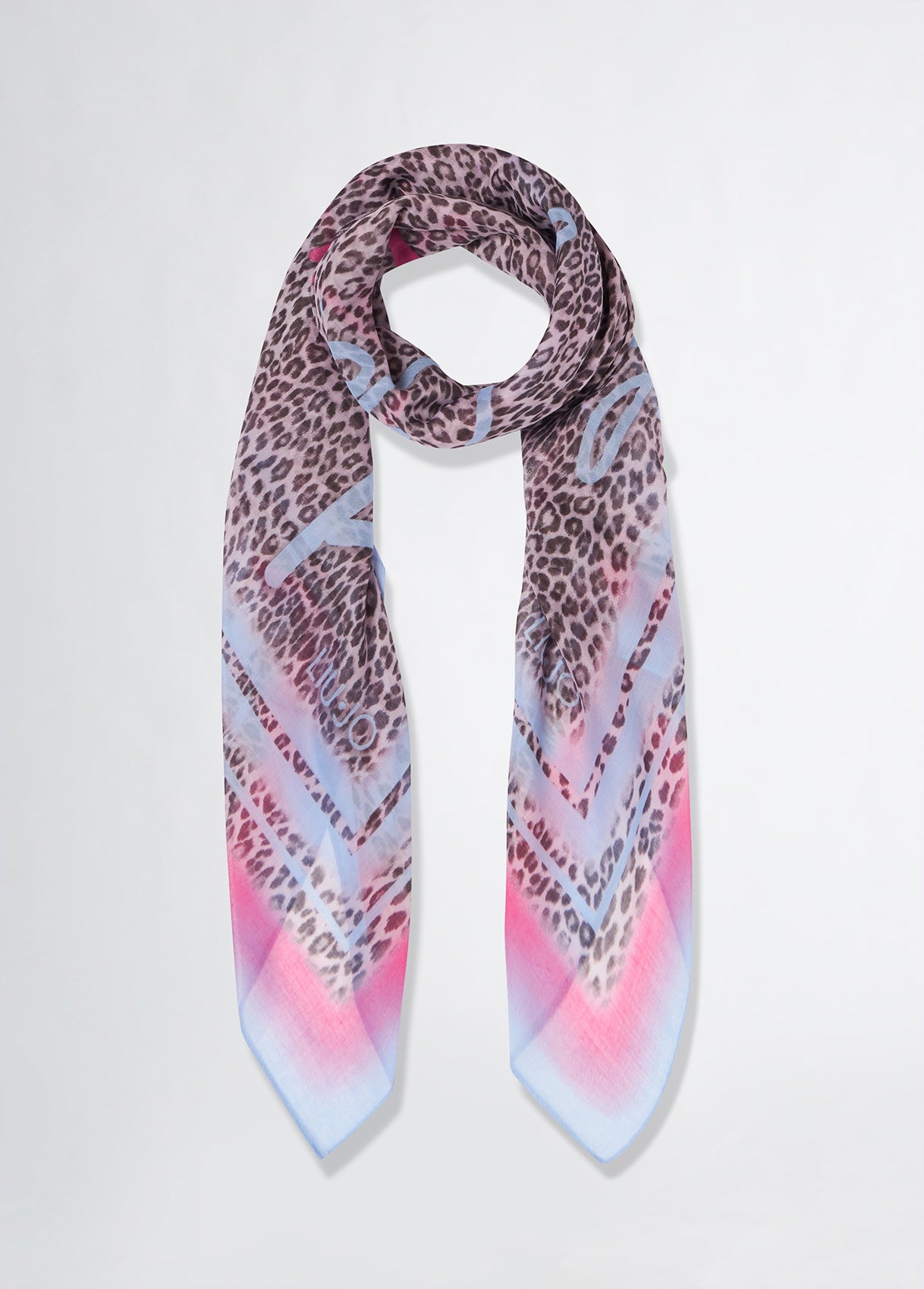 Foulard Donna Liu Jo con Stampa Grafica e Dettagli Fashion Turchese TU | Giò Fashion