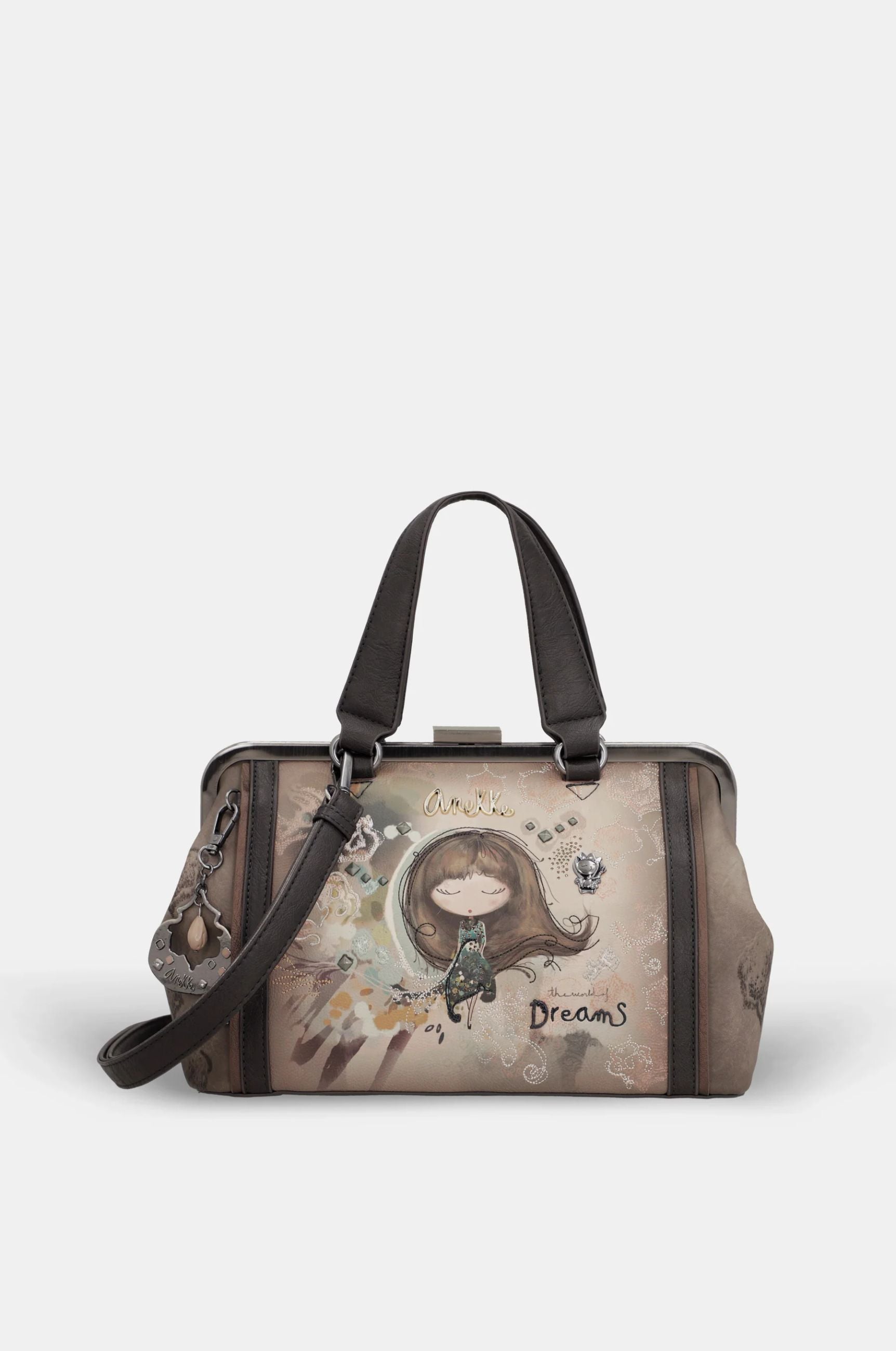 Borsa Anekke con doppio manico e tracolla The World of Dreams Marrone Taglia Unica | Giò Fashion