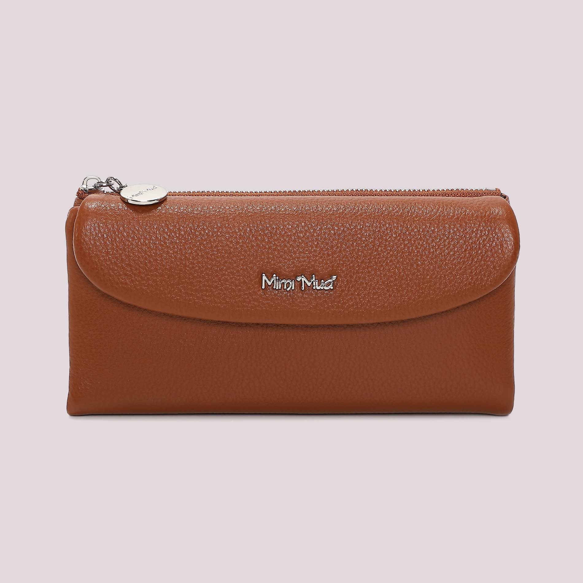 Mimi Mua portafoglio donna con zip e patta dal design essenziale
