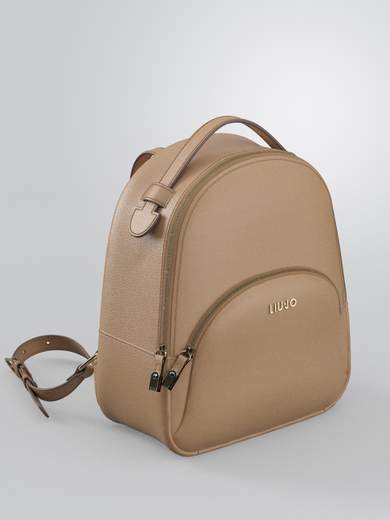 Zaino Liu Jo elegante con tasca frontale e chiusura zip CAMMELLO TU | Giò Fashion