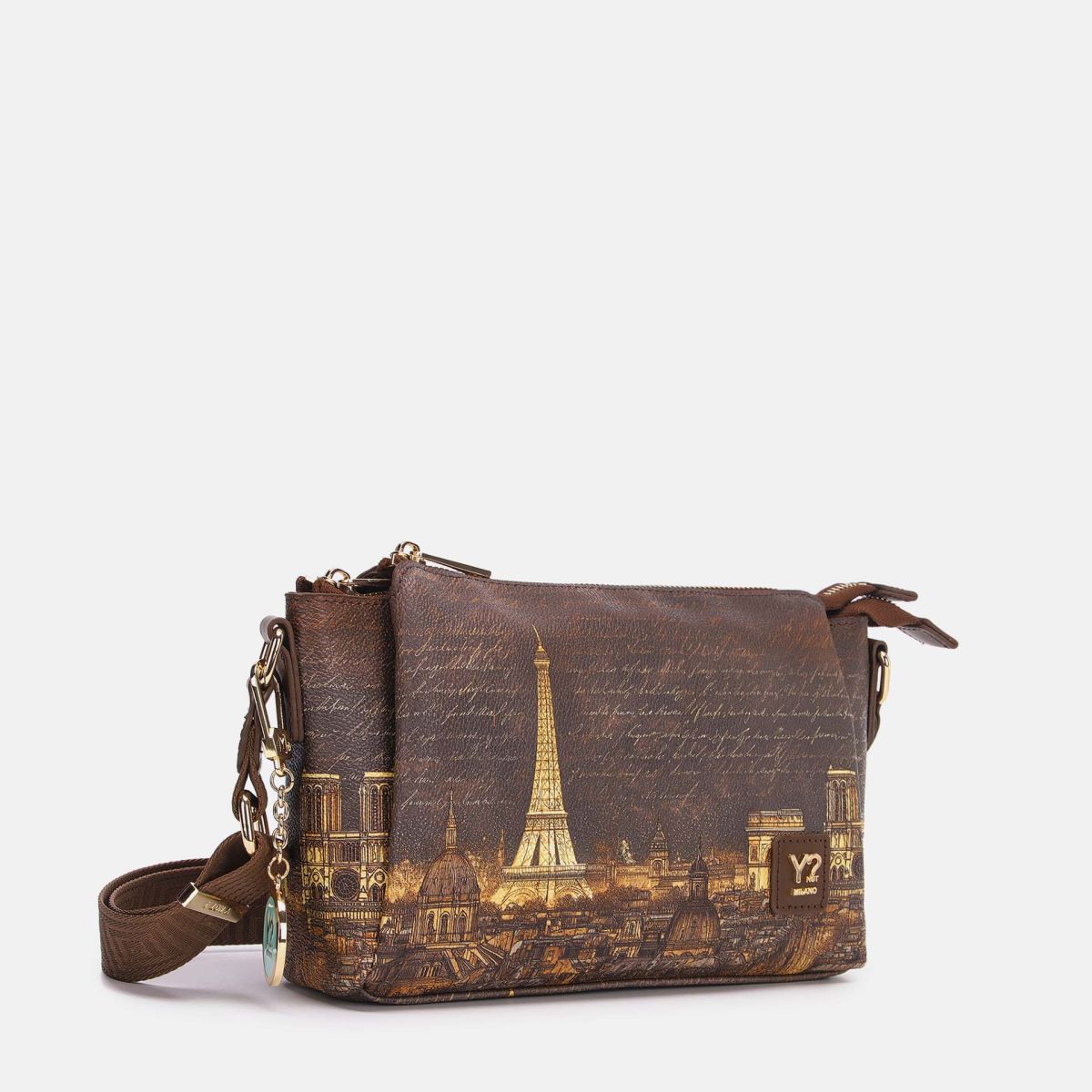 Ynot? Yes Bag Borsa a Spalla Donna con 3 Scomparti