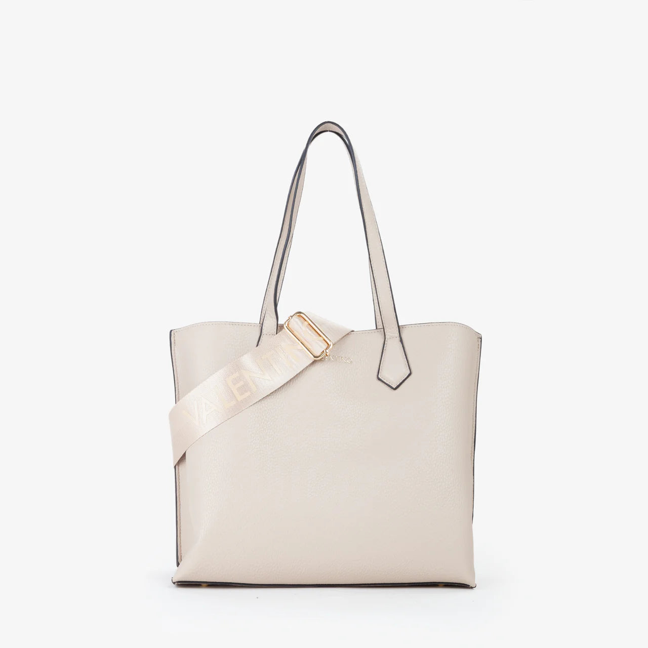 Valentino borsa shopper donna con tracolla logata Avorio TU | Giò Fashion