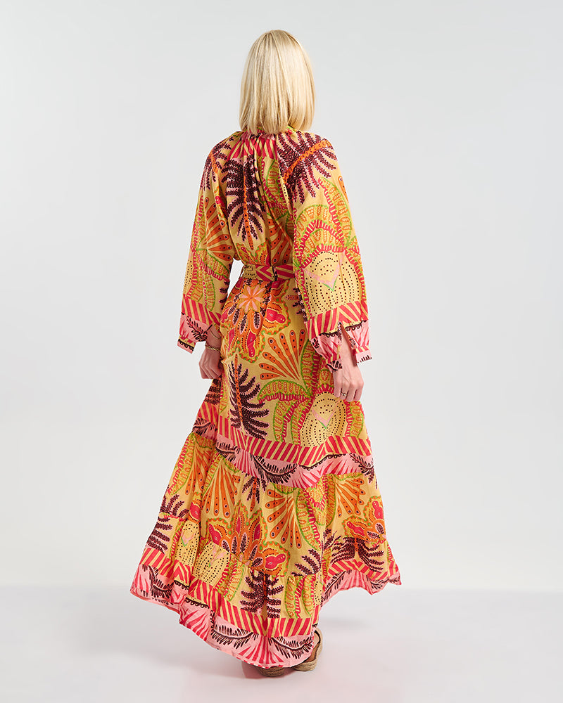 Ble Resort Collection Abito Lungo a Maniche Lunghe