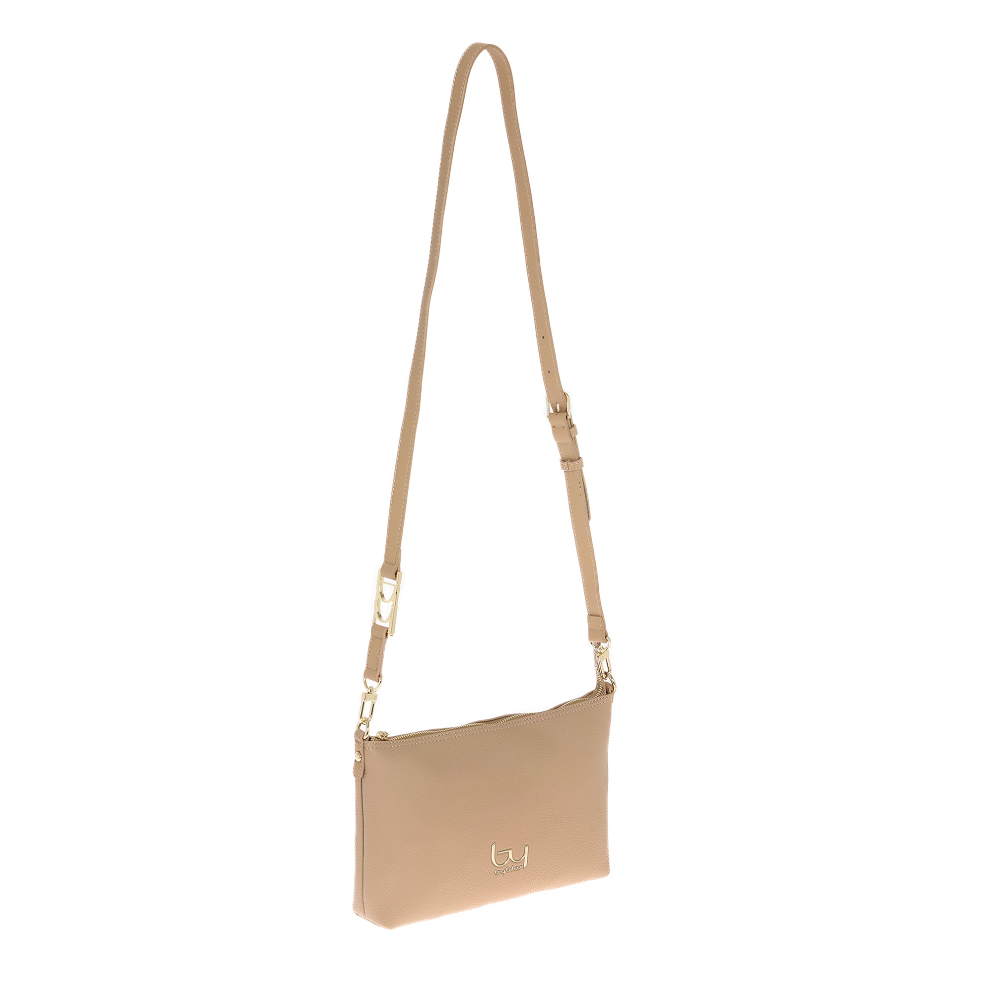 Borsa a tracolla con chiusura zip By Byblos Beige TU | Giò Fashion