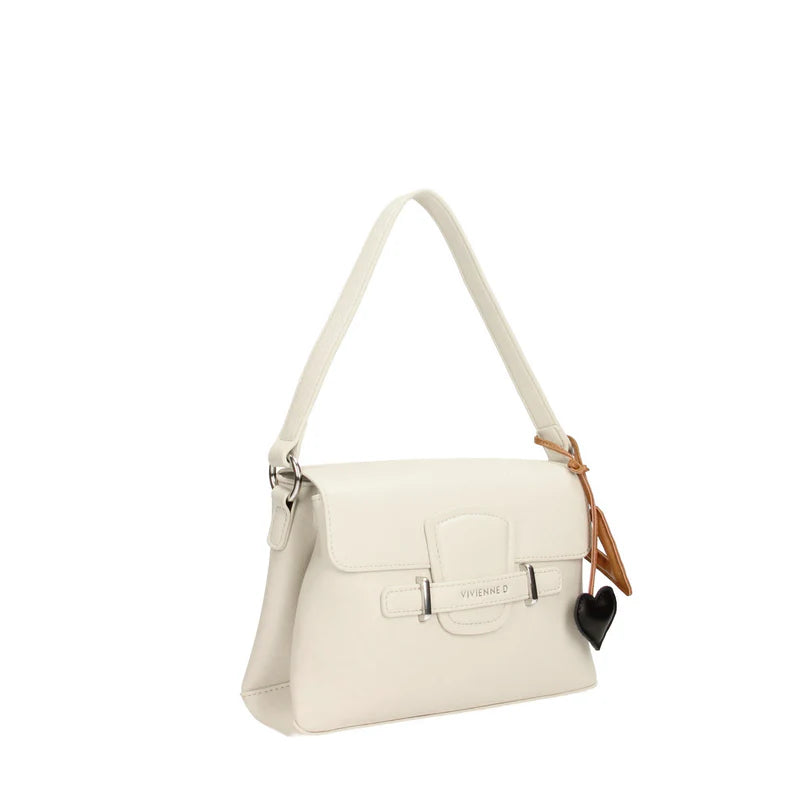 Borsa Vivienne D donna a spalla elegante design strutturato moderno Bianco TU | Giò Fashion