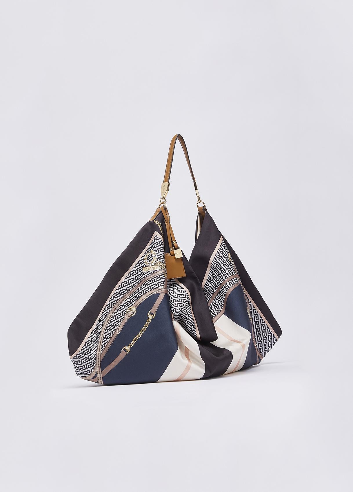 Borsa a spalla Liu Jo grande morbida con chiusura zip e manico regolabile Nero TU | Giò Fashion