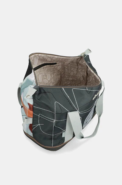 Borsone viaggio Anekke con manici doppi e tracolla design illustrato BLU TU | Giò Fashion