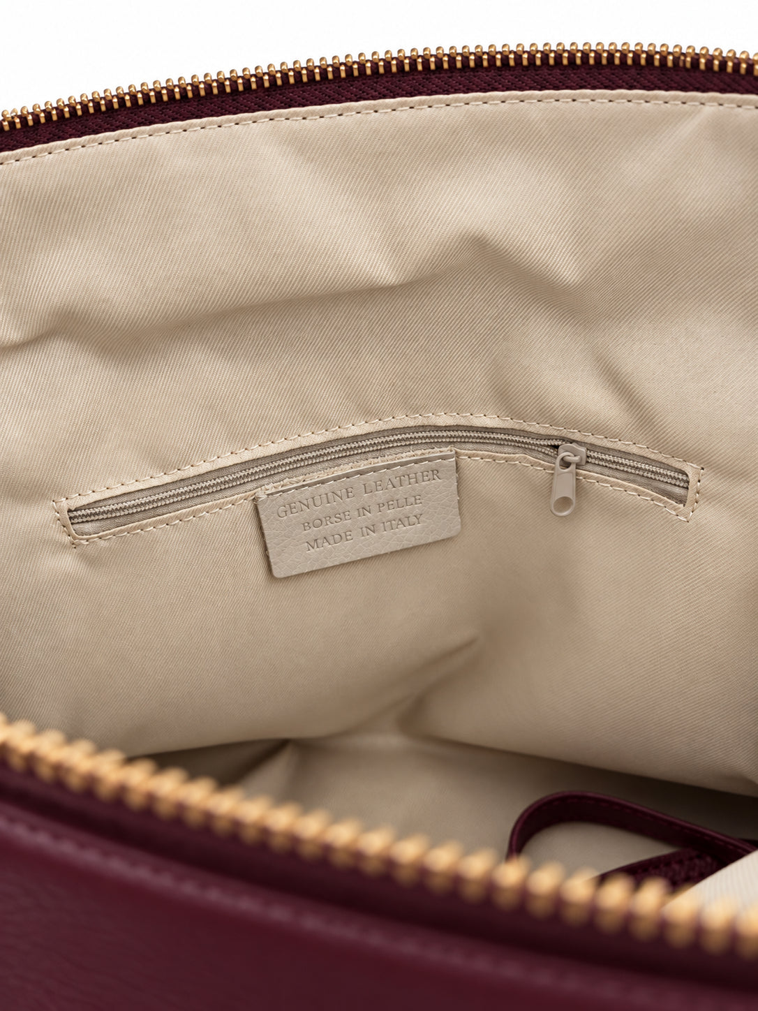 Borsa a mano in vera pelle