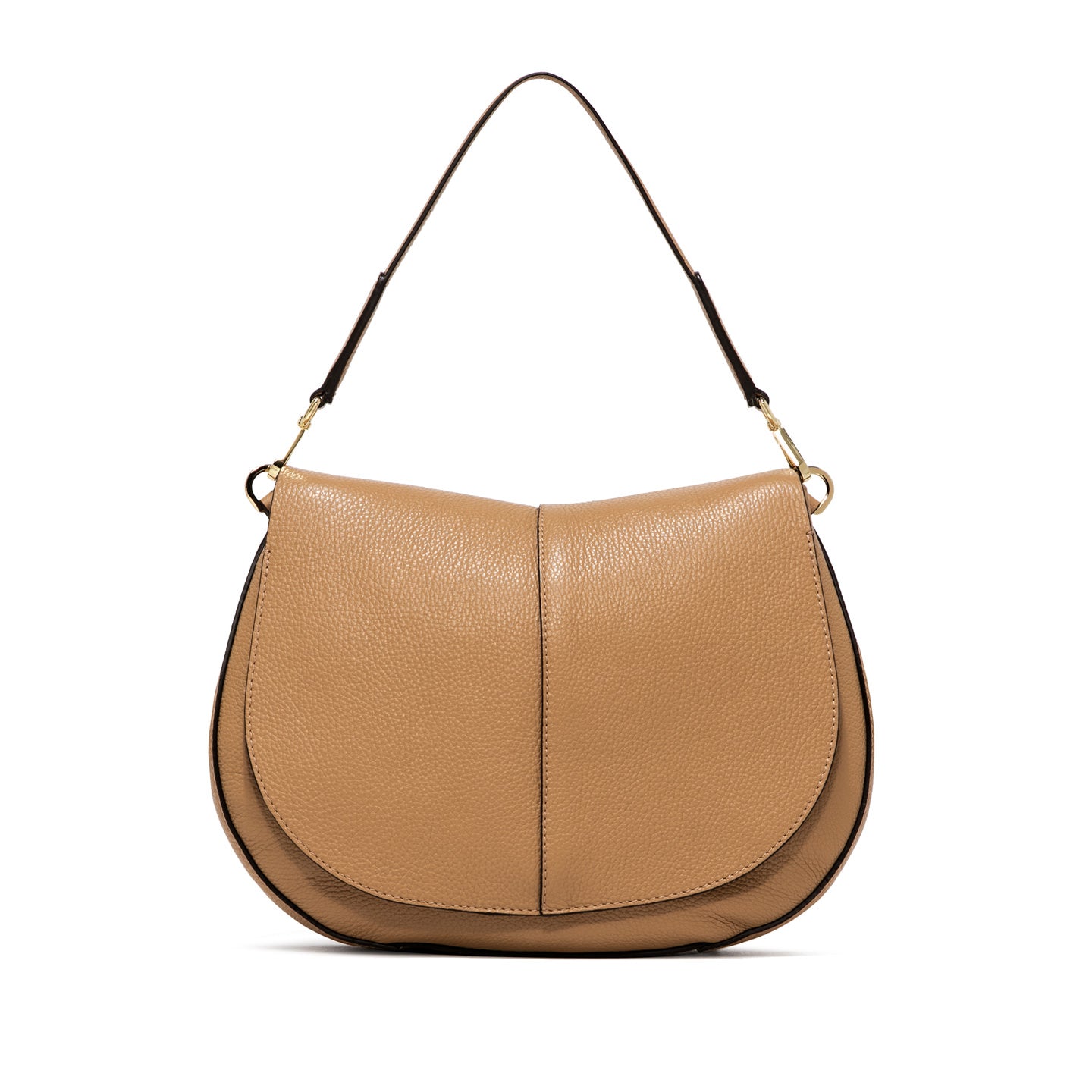 Gianni Chiarini Helena Round borsa a tracolla in pelle martellata con tracolla regolabile Beige TU | Giò Fashion