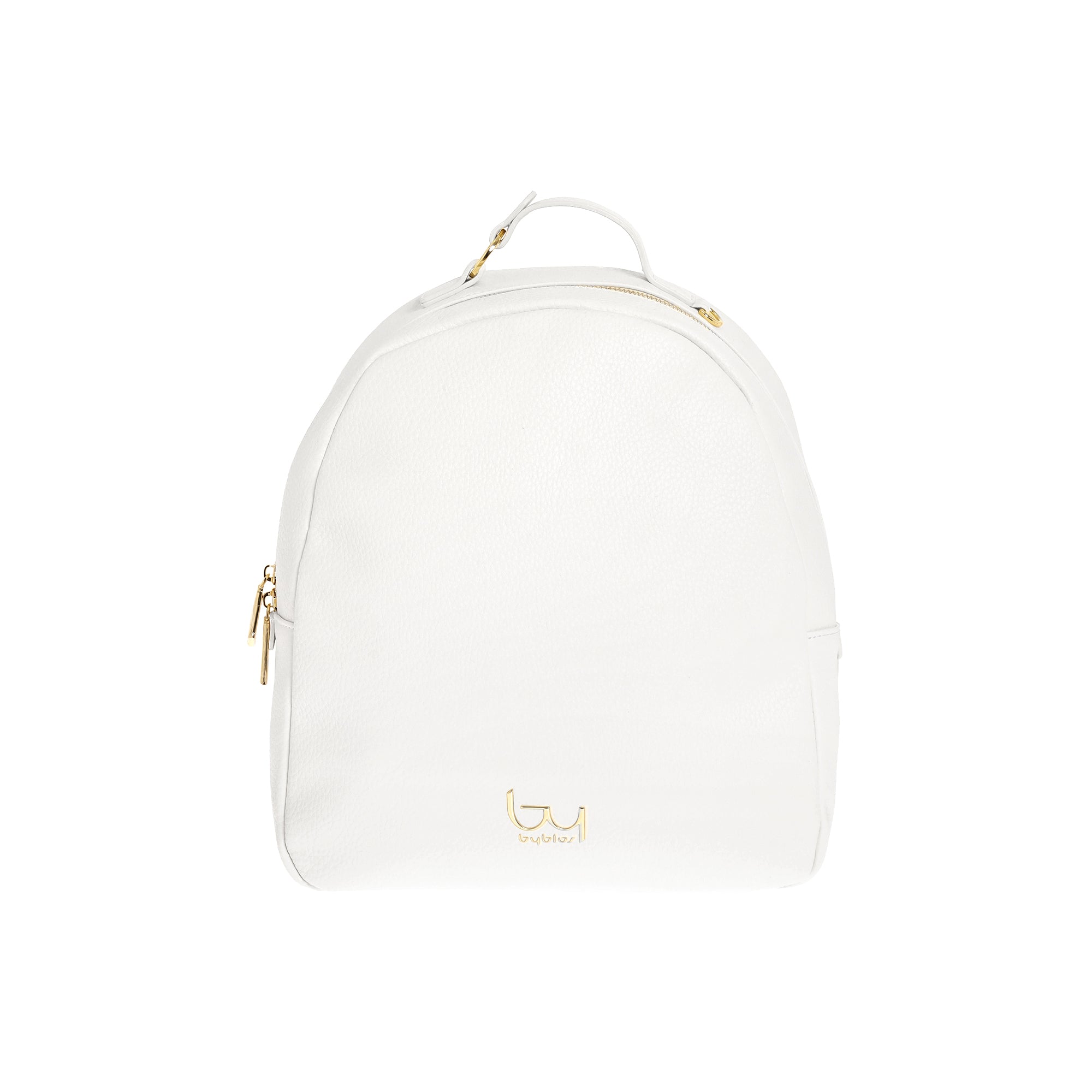 Zaino Byblos donna in ecopelle con zip superiore e dettagli metallici eleganti Bianco TU | Giò Fashion
