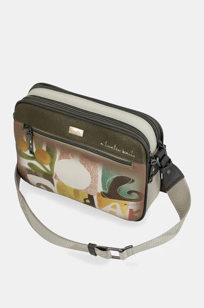 Borsa a tracolla Anekke con tasca frontale con zip e design compatto VERDE TU | Giò Fashion