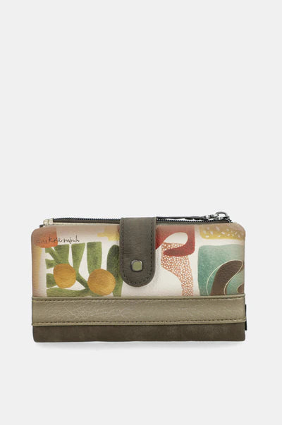 Portafoglio donna Anekke lungo con zip organizer carte e monete Grigio TU | Giò Fashion
