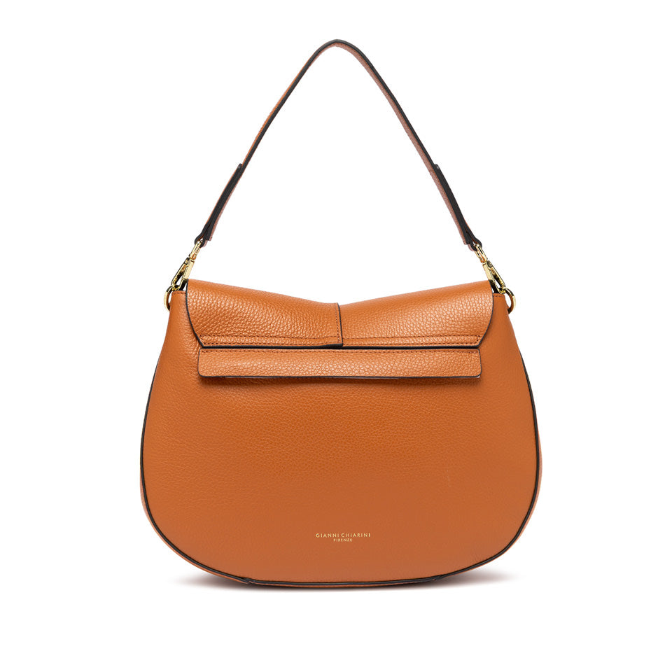 Borsa a spalla Gianni Chiarini Helena Round in pelle con doppia portabilità CUOIO TU | Giò Fashion