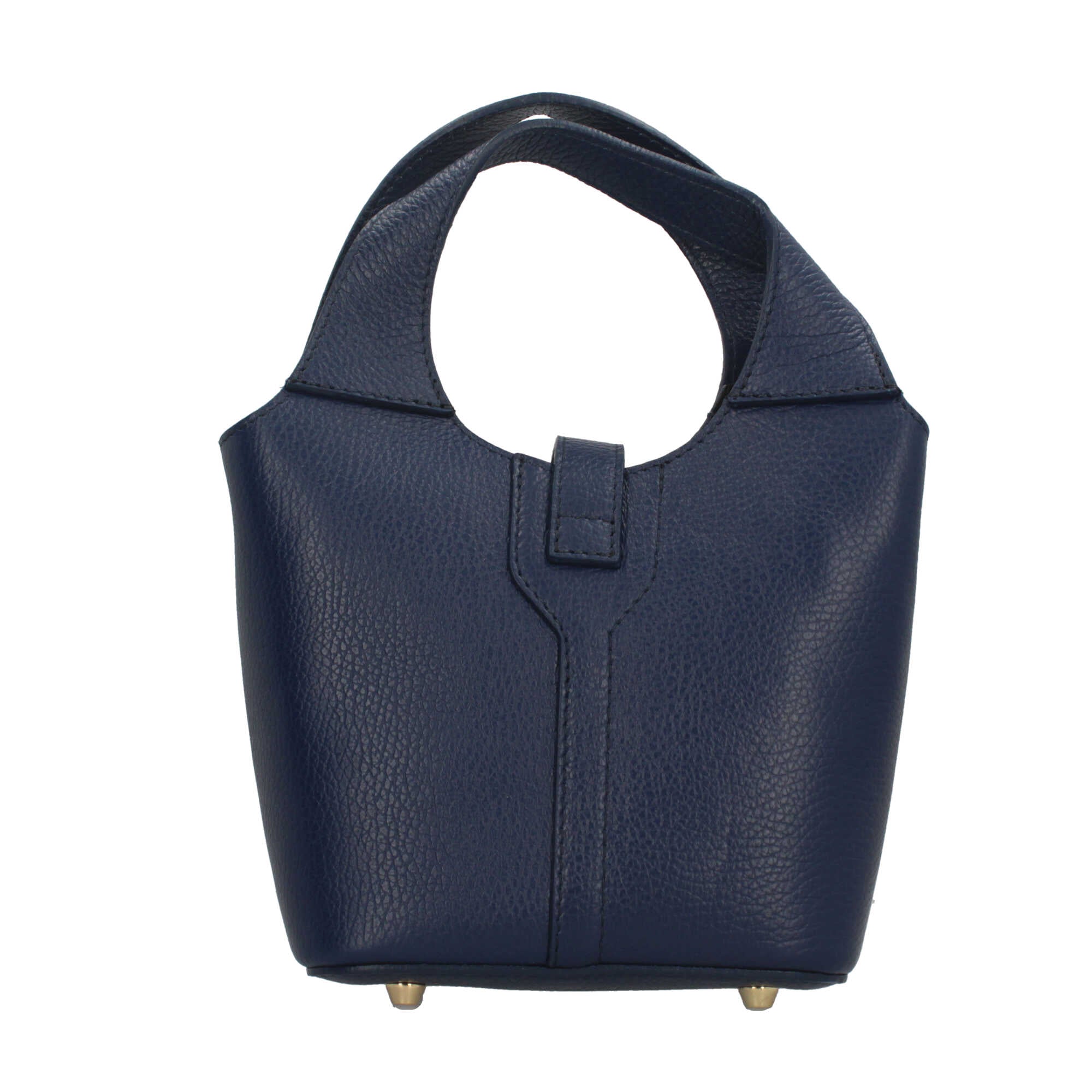 Borsa Made in Italy a mano in vera pelle con chiusura a lucchetto