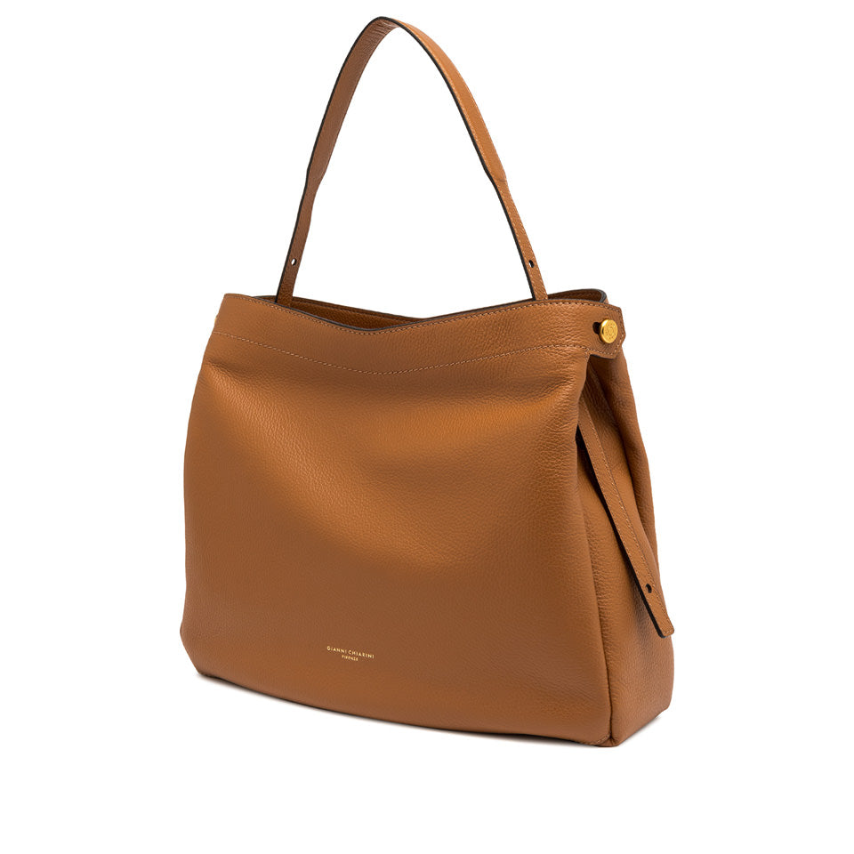Borsa a spalla Gianni Chiarini Ottavia in pelle con doppia portabilità CUOIO TU | Giò Fashion