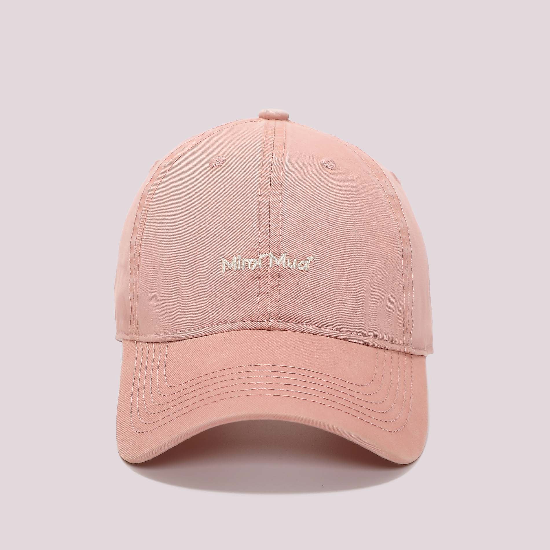 Cappello con visiera Mimi Mua in cotone con logo ricamato Rosa TU | Giò Fashion