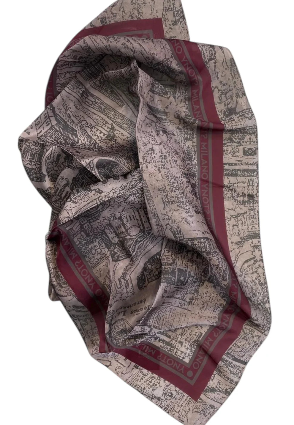 Foulard Y Not con bordo logato elegante Grigio TU | Giò Fashion