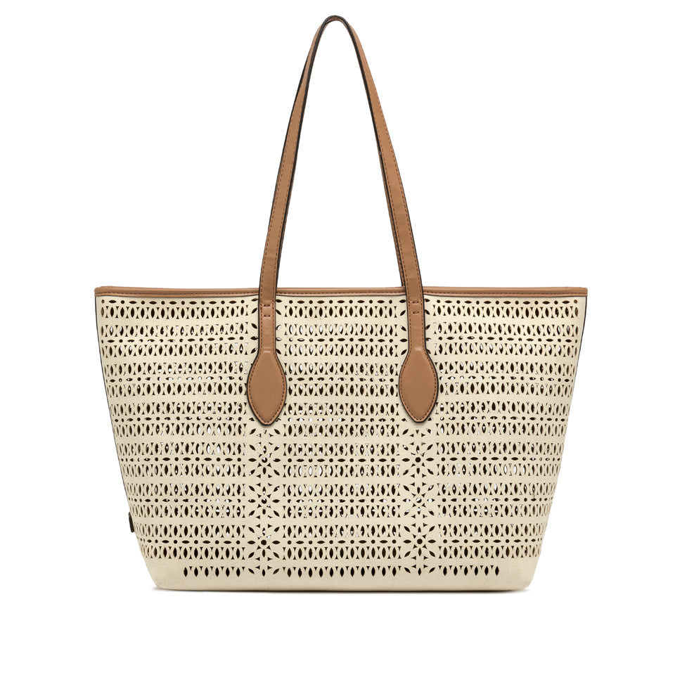 Pochette a Tracolla Gianni Chiarini Mashup in canvas crochet Beige TU | Giò Fashion
