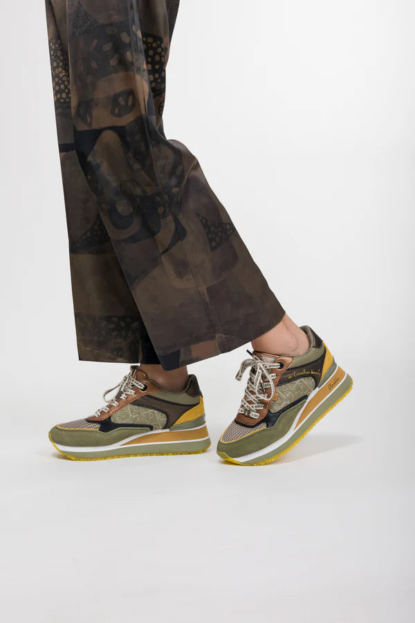 Sneakers donna Anekke con suola platform e inserti decorativi VERDE 41 | Giò Fashion