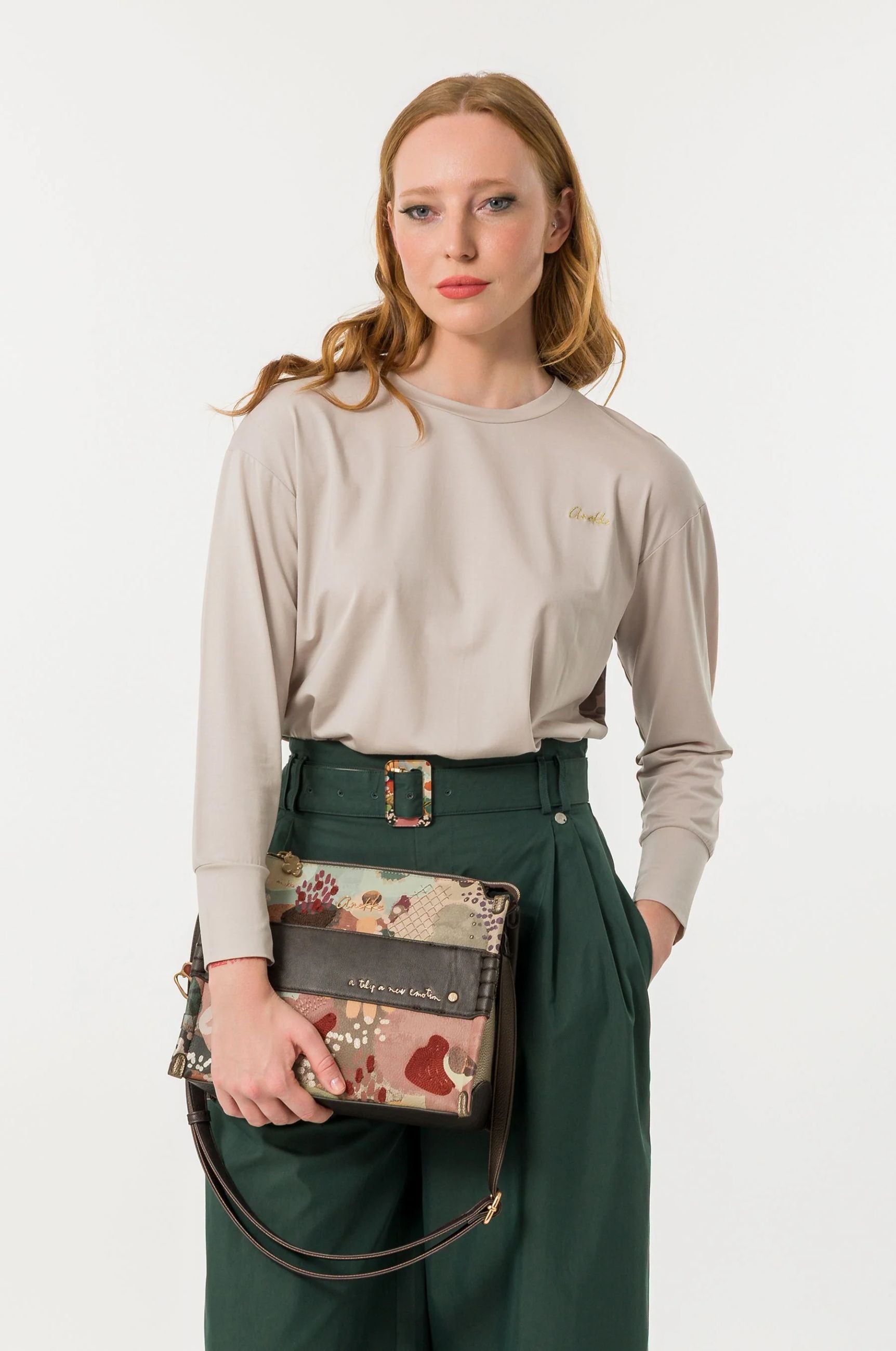 Borsa a Tracolla Donna Anekke Quadrata con Tasche