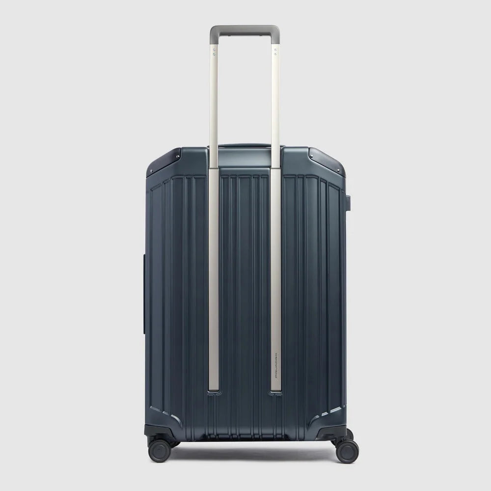 Piquadro Trolley Medio Rigido PQ-Light Verde Opaco Espandibile con 4 Ruote