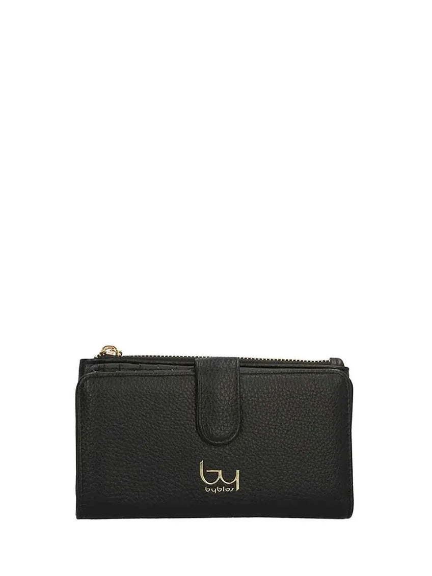 By Byblos portafoglio con chiusura a bottone e zip NERO TU | Giò Fashion