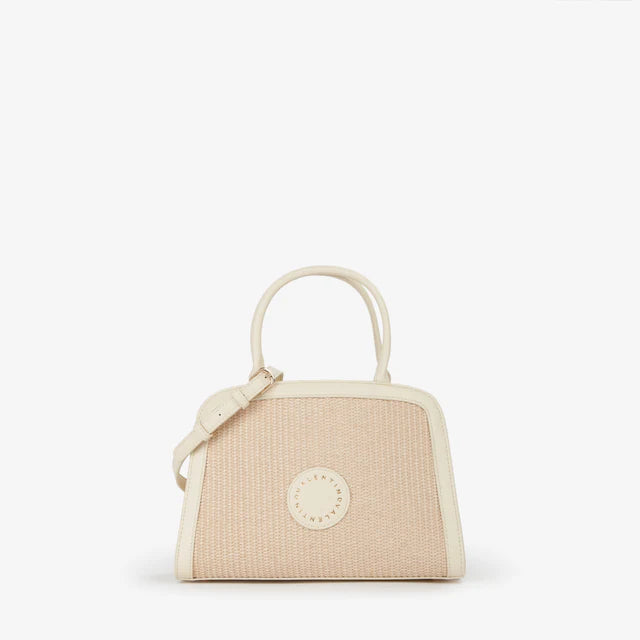 Valentino Borsa a Mano Saylor in Raffia ed Ecopelle
