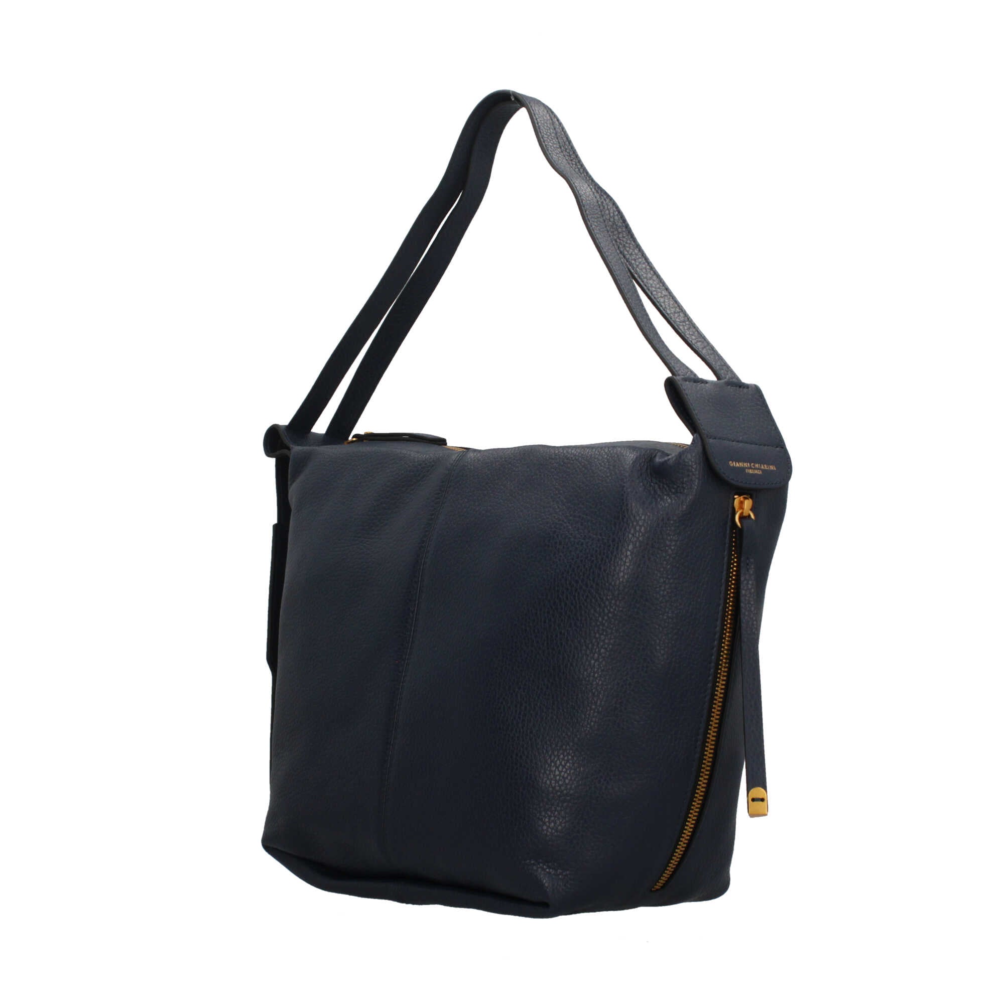 Gianni Chiarini Guia zaino in pelle martellata con doppia zip e tracolle regolabili Blu TU | Giò Fashion