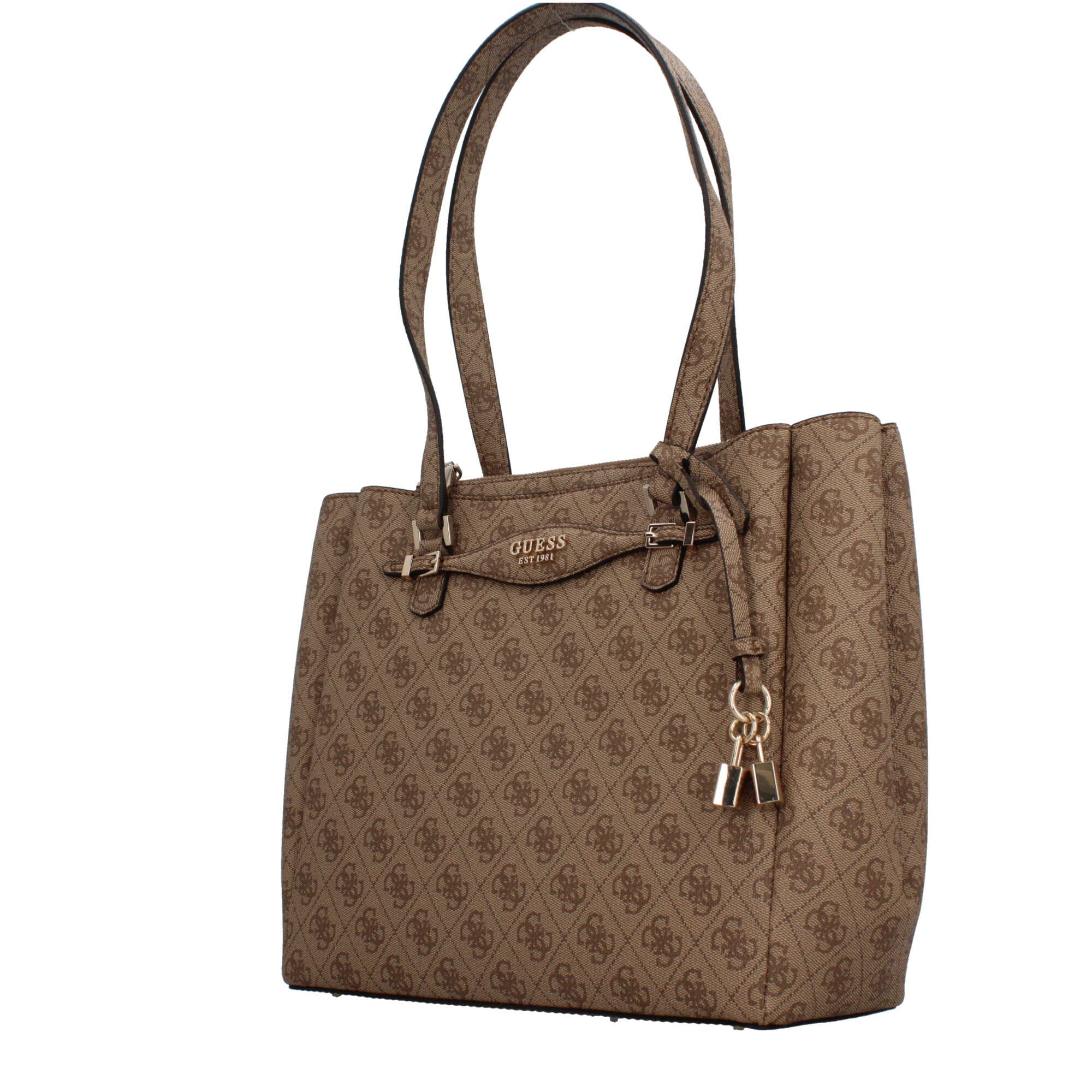 Borsa shopping Guess logata BEIGE LOGO TU | Giò Fashion