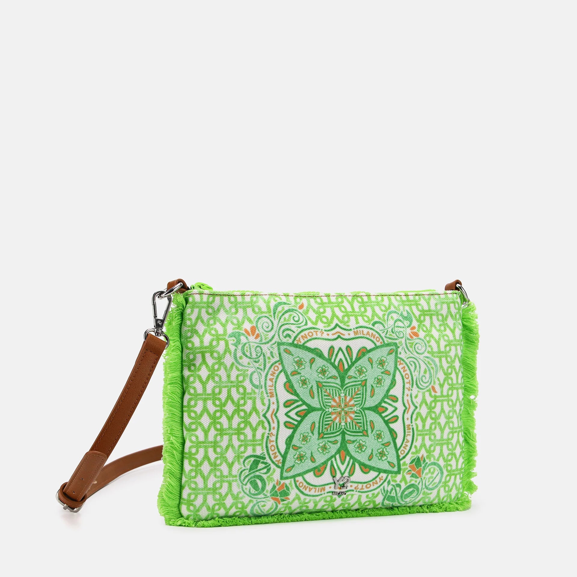 Clutch mare Ynot in tessuto con tracolla rimovibile