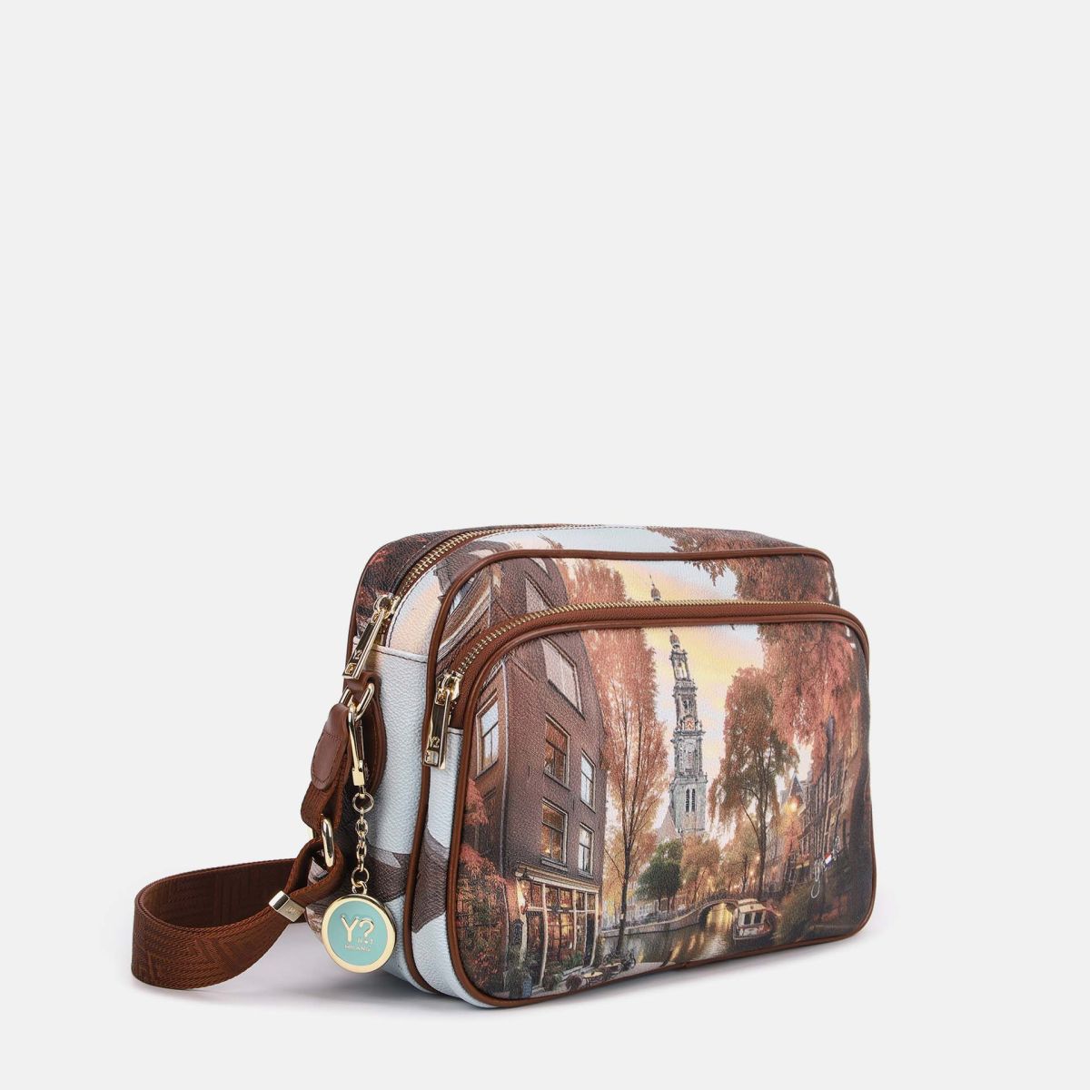 Ynot? Yes Bag Borsa Reporter Donna con Tracolla in Tessuto