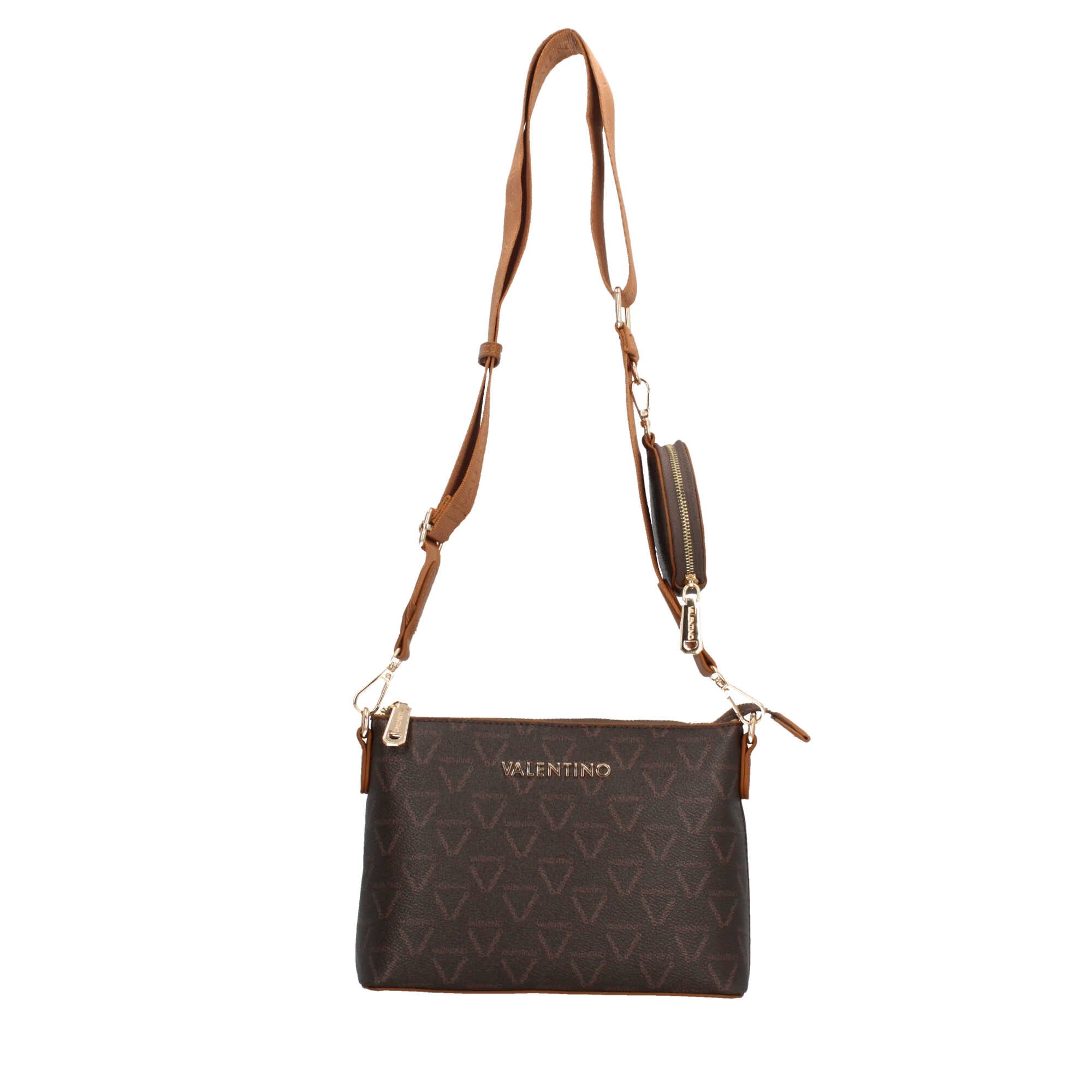 Pochette Valentino Elegante e Compatta MORO/CUOIO TU | Giò Fashion