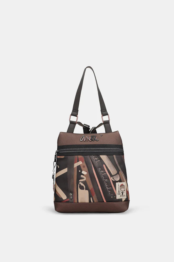 Zaino trasformabile Anekke con doppio manico e design creativo