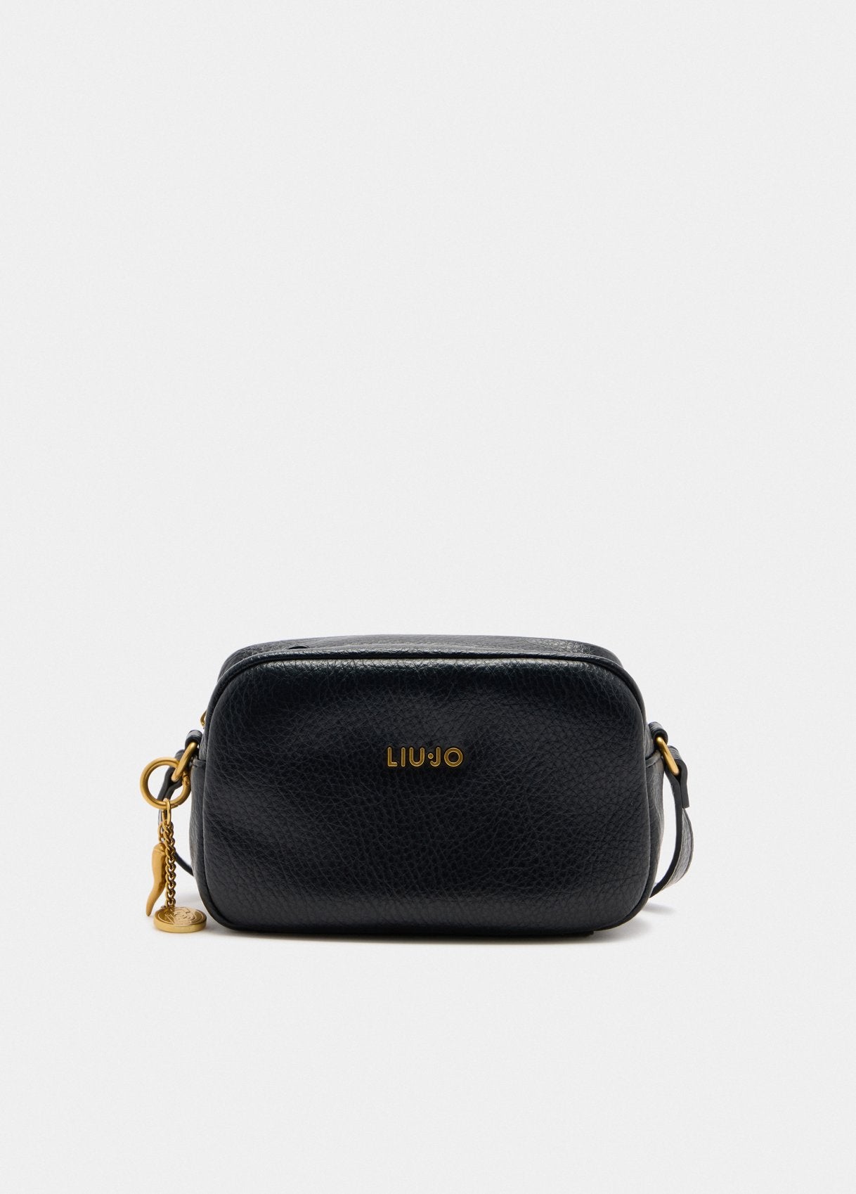 Borsa a tracolla Liu Jo compatta con logo in metallo Nero TU | Giò Fashion